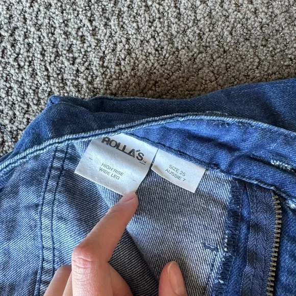 Rollas high waisted wide leg jeans - Picture 2 of 3